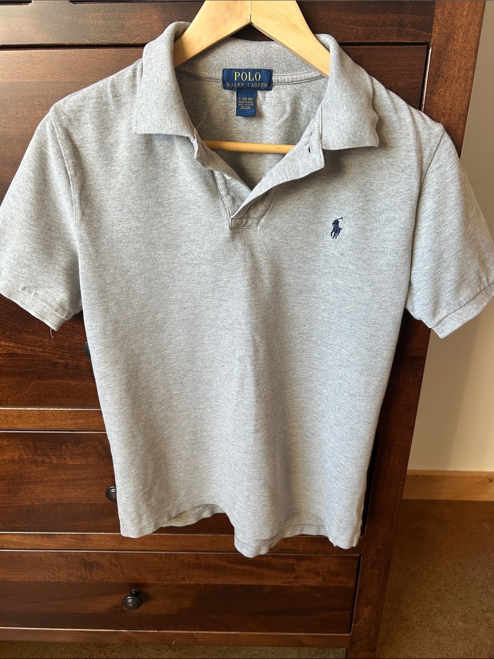Polo by Ralph Lauren Light Gray Polo with Navy Pony